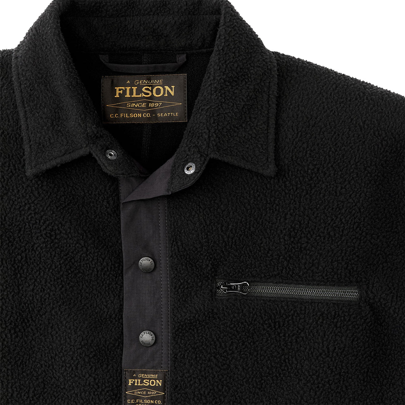 Filson Pile Fleece Pullover Black