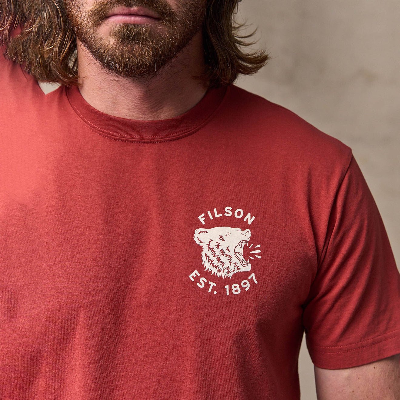 Filson S/S Bear Graphic T-Shirt Chili Oil