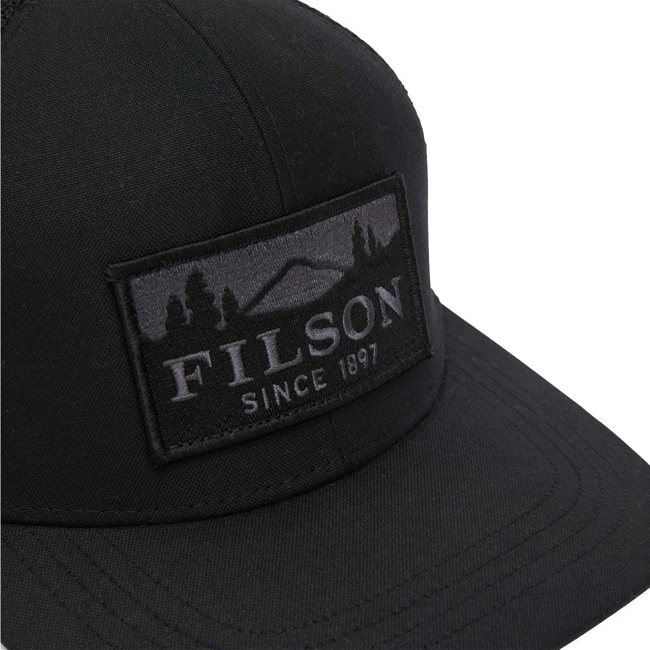 Filson Scenic Waxed Logger Mesh Cap Black