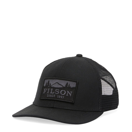 Filson Scenic Waxed Logger Mesh Cap Black