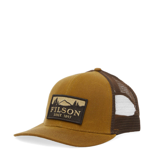 Filson Scenic Waxed Logger Mesh Cap Dark Tan