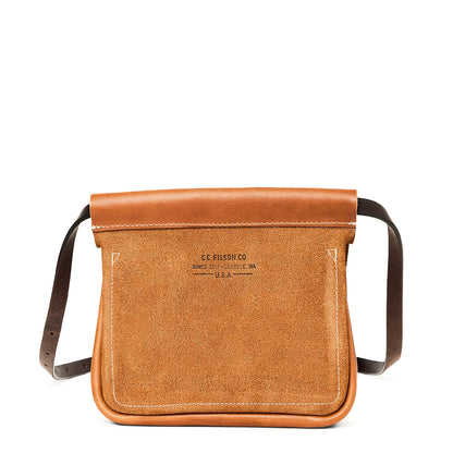 Filson Suede Convertible Field Bag Saddle Brown