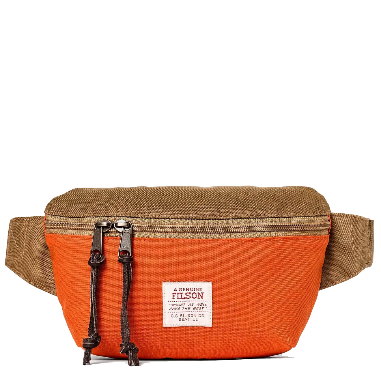 Filson Surveyor Crossbody Pack Dark Tan / Flame - The Sporting Lodge