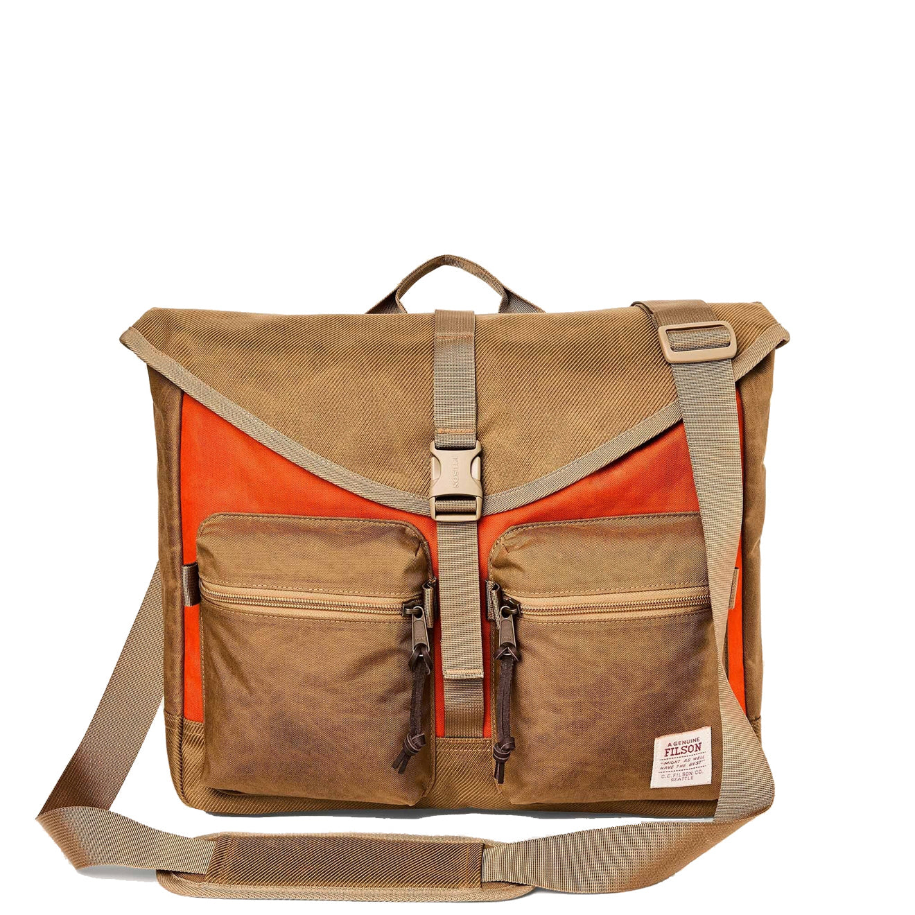 FILSON メッセンジャーバッグ ブラウン Filson Surveyor Messenger Bag Dark Tan / Flame | The Sporting Lodge
