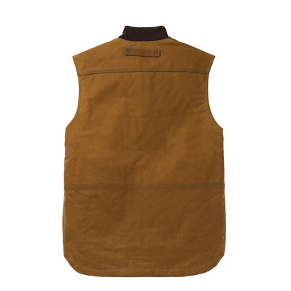 Filson Tin Cloth Insulated Work Vest Dark Tan - The Sporting Lodge
