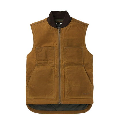 Filson Tin Cloth Insulated Work Vest Dark Tan - The Sporting Lodge