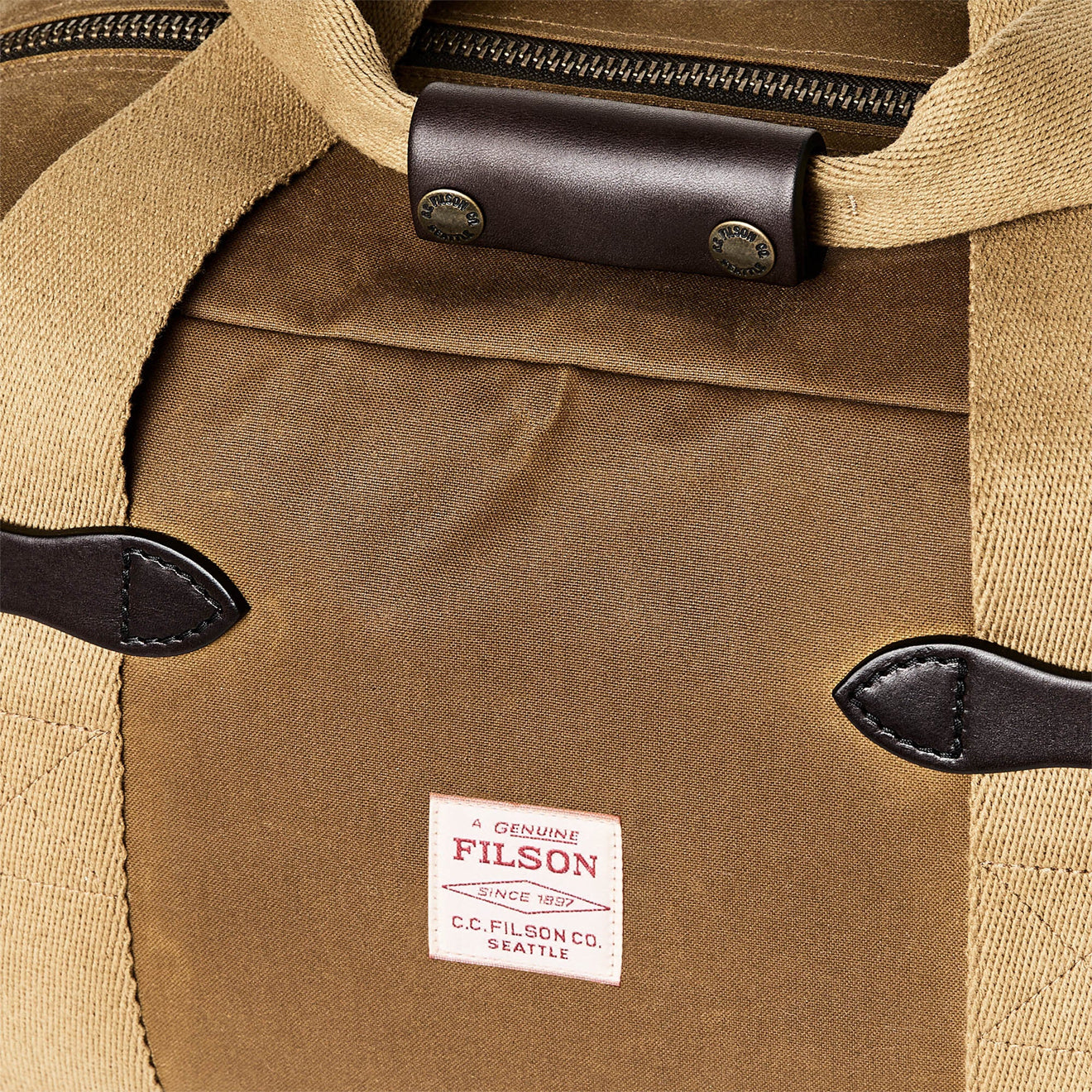 Filson Tin Cloth Small Duffle Bag Dark Tan - The Sporting Lodge
