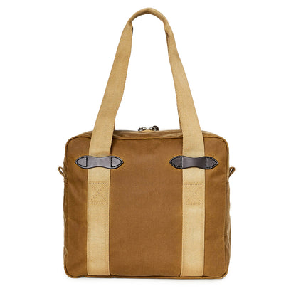 Filson Tin Cloth Tote Bag With Zipper Dark Tan