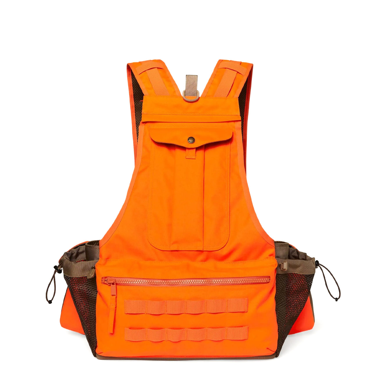 Filson Upland Guide Strap Vest Dark Tan / Blaze Orange