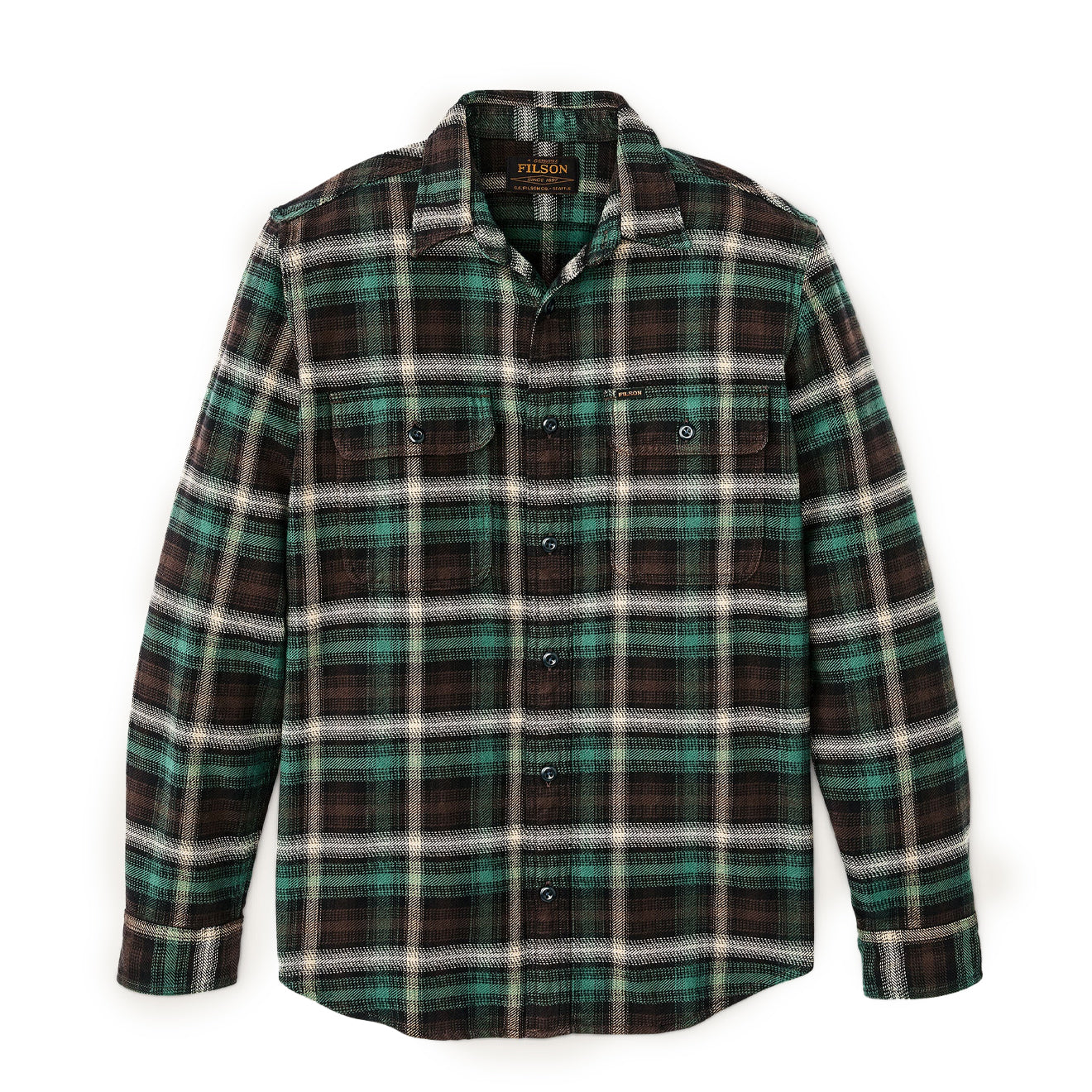 Filson Vintage Flannel Work Shirt Brown / Cream / Multi Plaid