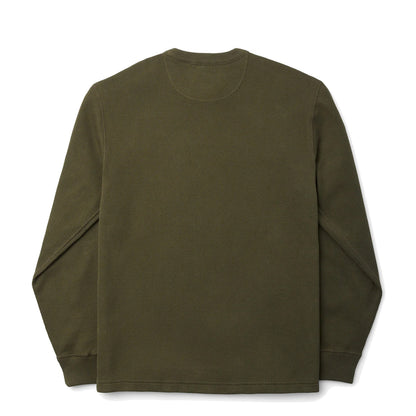 Filson Waffle Knit Thermal Crew Neck L/S Top Mossy Rock - The Sporting Lodge