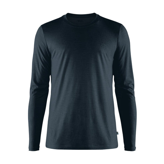 Fjallraven Abisko Wool LS T-Shirt Dark Navy - The Sporting Lodge