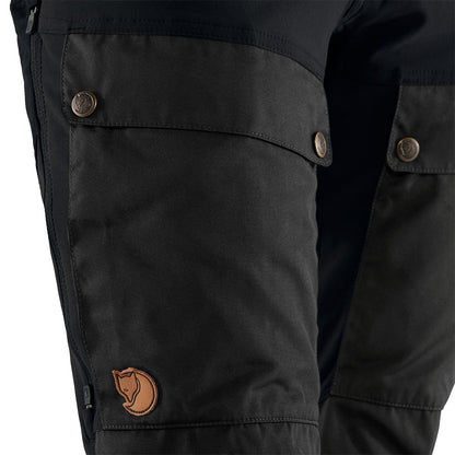 Fjallraven Womens Keb Trousers Curved Short Black - The Sporting Lodge