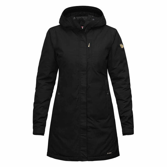 Fjallraven Womens Kiruna Padded Parka Black - The Sporting Lodge
