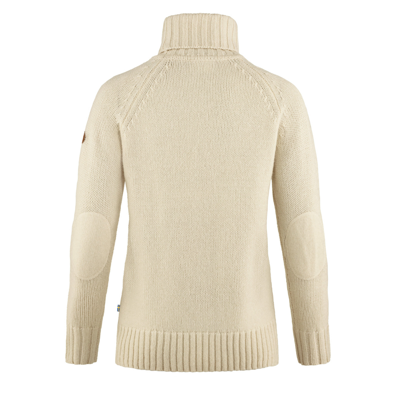 Fjallraven Womens Ovik Cable Knit Roller Neck Chalk White-2