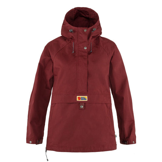 Fjallraven Womens Vardag Anorak Bordeaux Red - The Sporting Lodge
