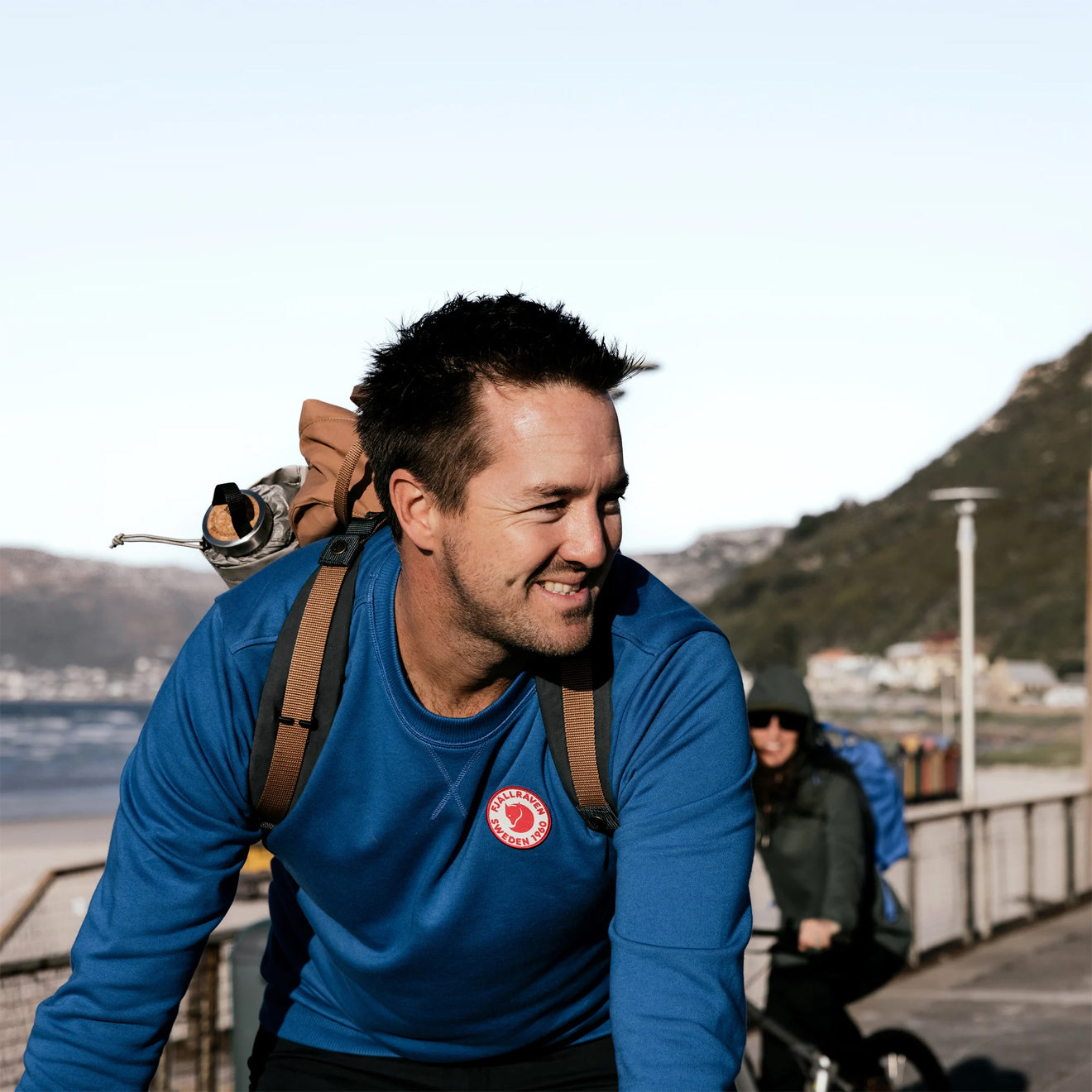 Fjallraven 1960 Logo Badge Sweater Classic Misty Green - The Sporting Lodge