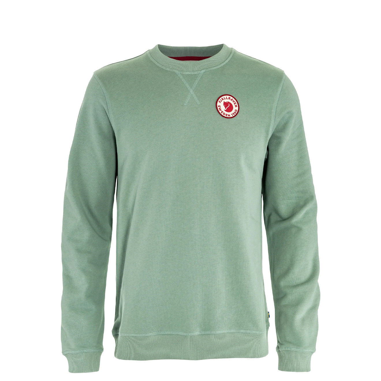 Fjallraven 1960 Logo Badge Sweater Classic Misty Green - The Sporting Lodge