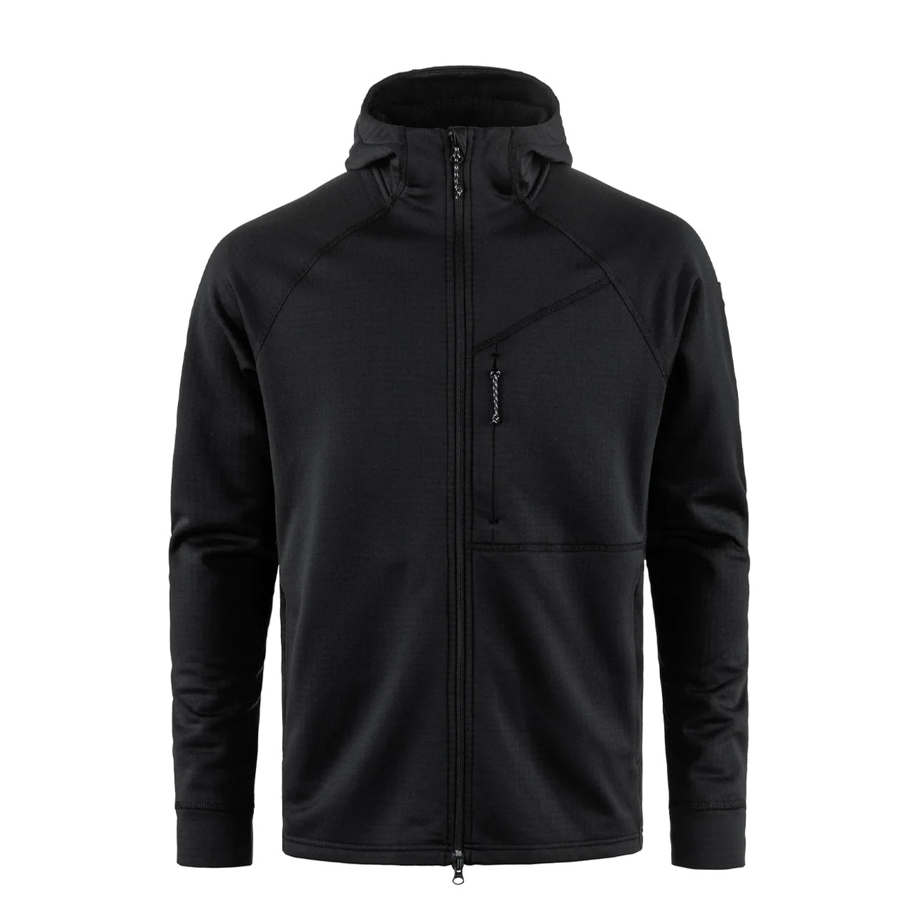 Fjallraven Abisko Grid Fleece Hoodie Black - The Sporting Lodge