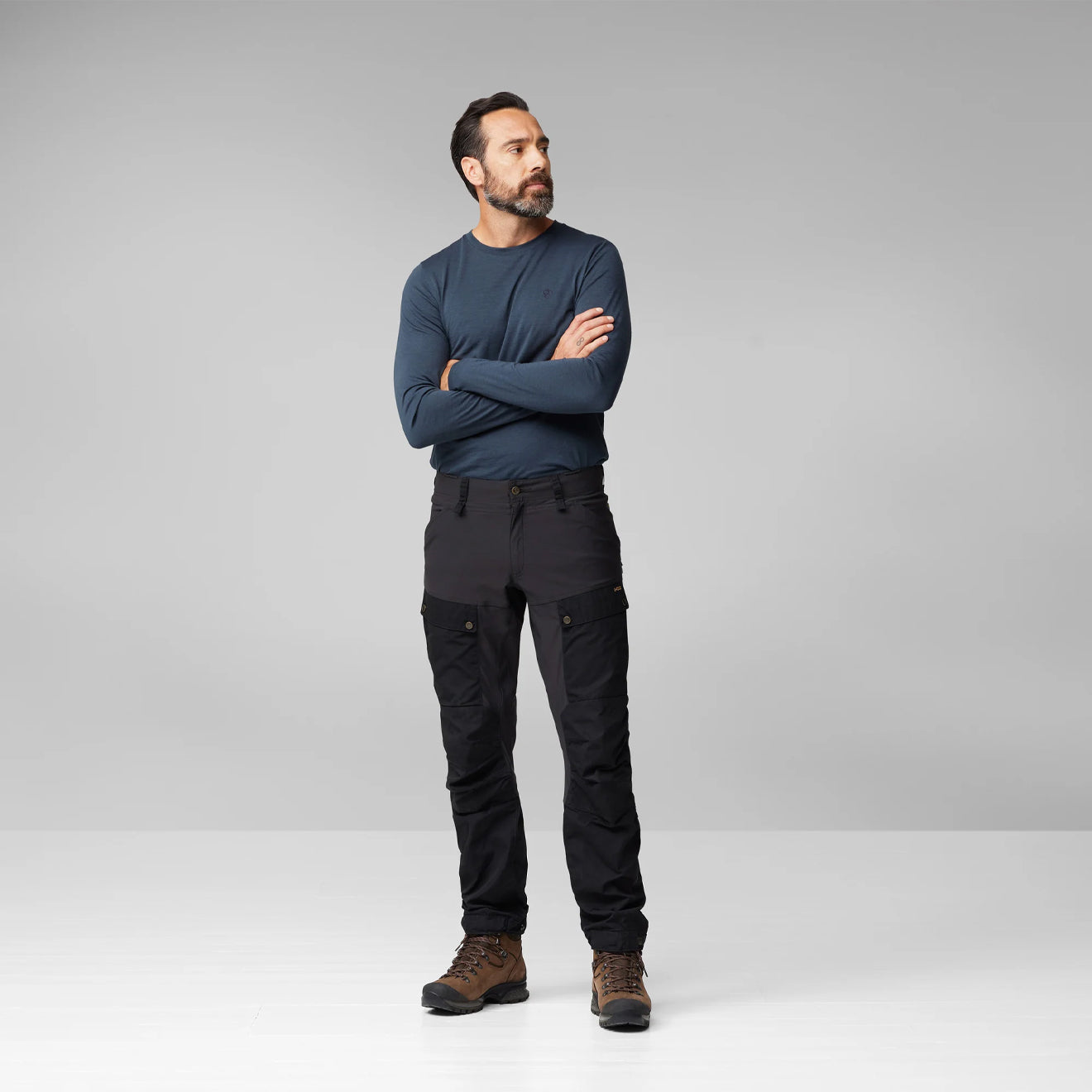 Fjallraven Keb Trousers Reg Leg Classic Dark Navy / Autumn Leaf