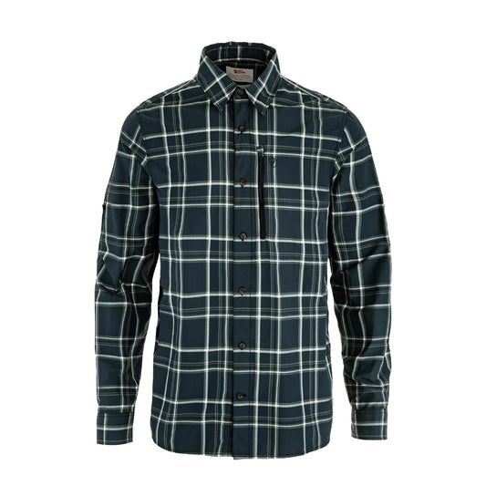 Fjallraven Abisko Hike Shirt LS Classic Dark Navy / Chalk White