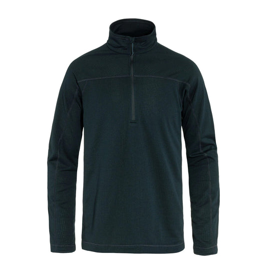 Fjallraven Abisko Lite Fleece Half Zip Dark Navy - The Sporting Lodge