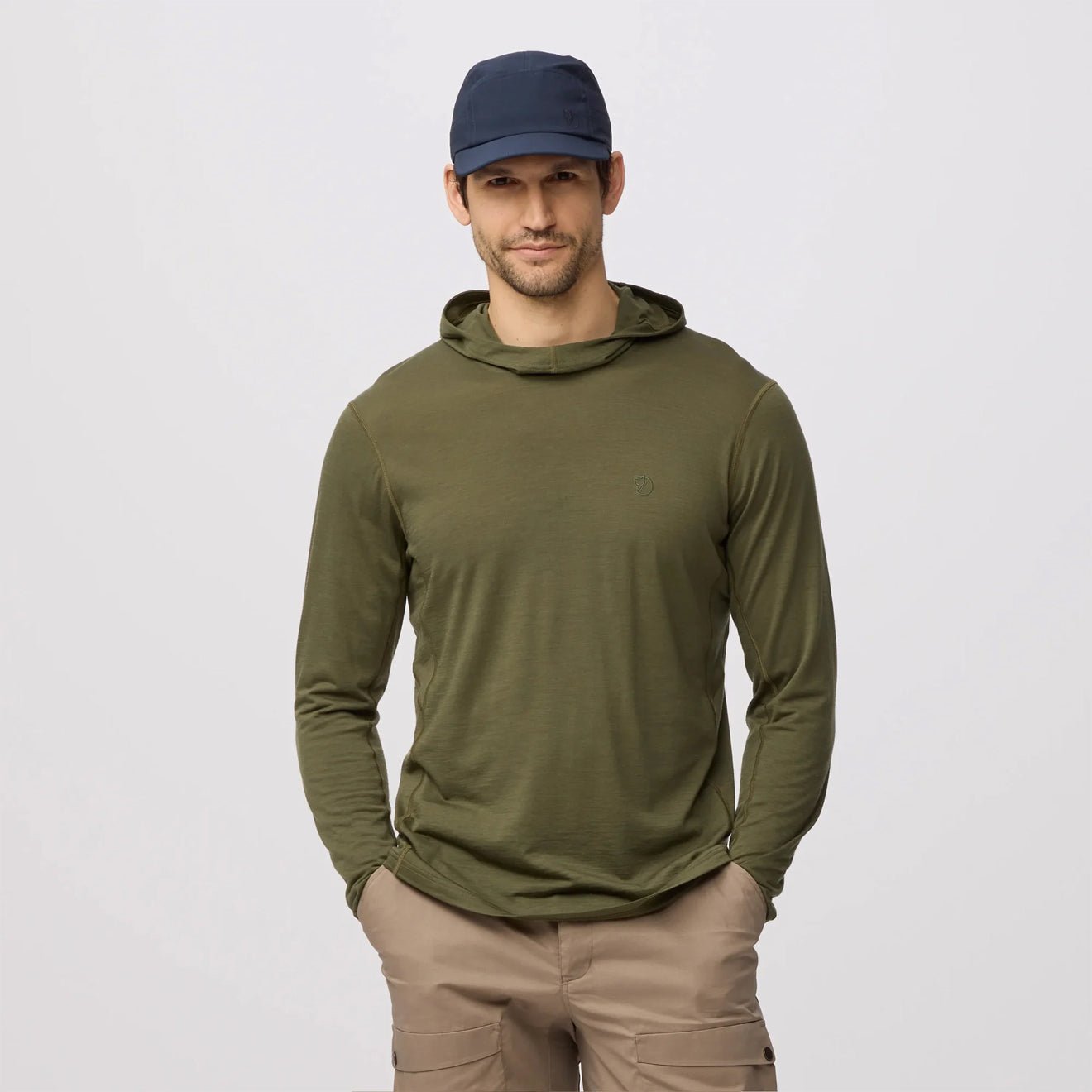 Fjallraven Abisko Wool Hoodie Classic Dark Navy