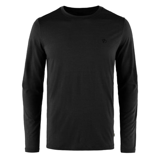 Fjallraven Abisko Wool L/S Tee Black - The Sporting Lodge