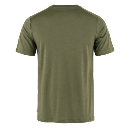 Fjallraven Abisko Wool Logo SS Laurel Green - The Sporting Lodge