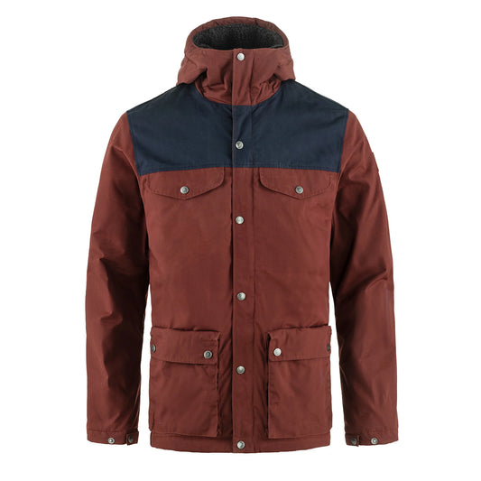 Fjallraven Greenland Winter Jacket Maroon / Dark Navy - The Sporting Lodge