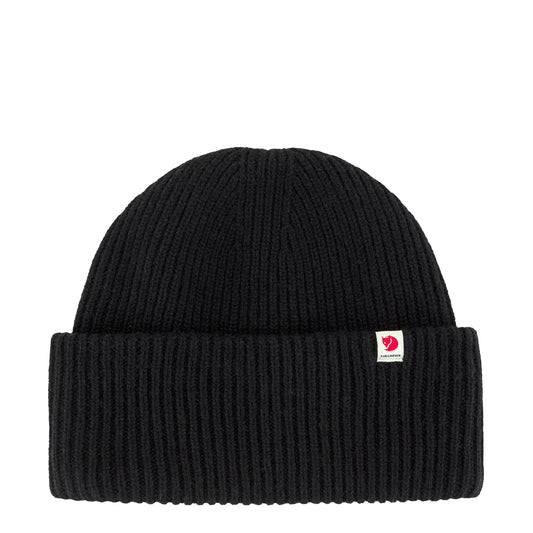 Fjallraven  Heavy Beanie Black - The Sporting Lodge