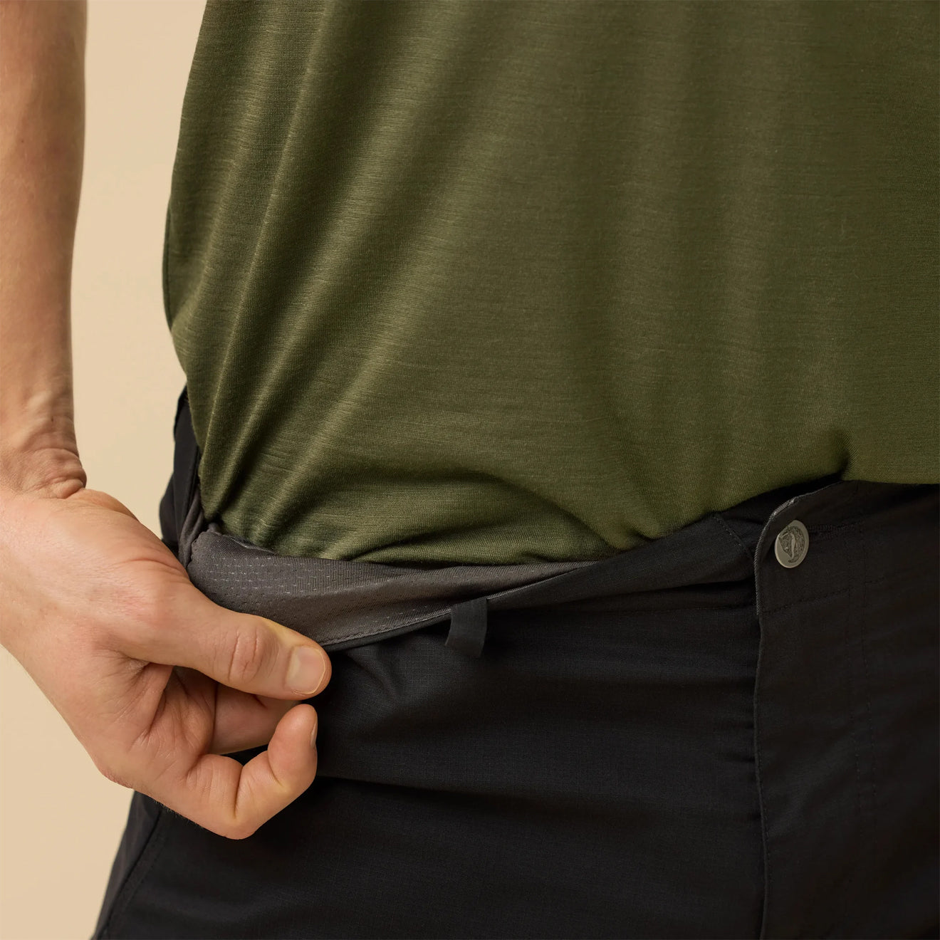 Fjallraven Hoja Hybrid Trousers Black - The Sporting Lodge