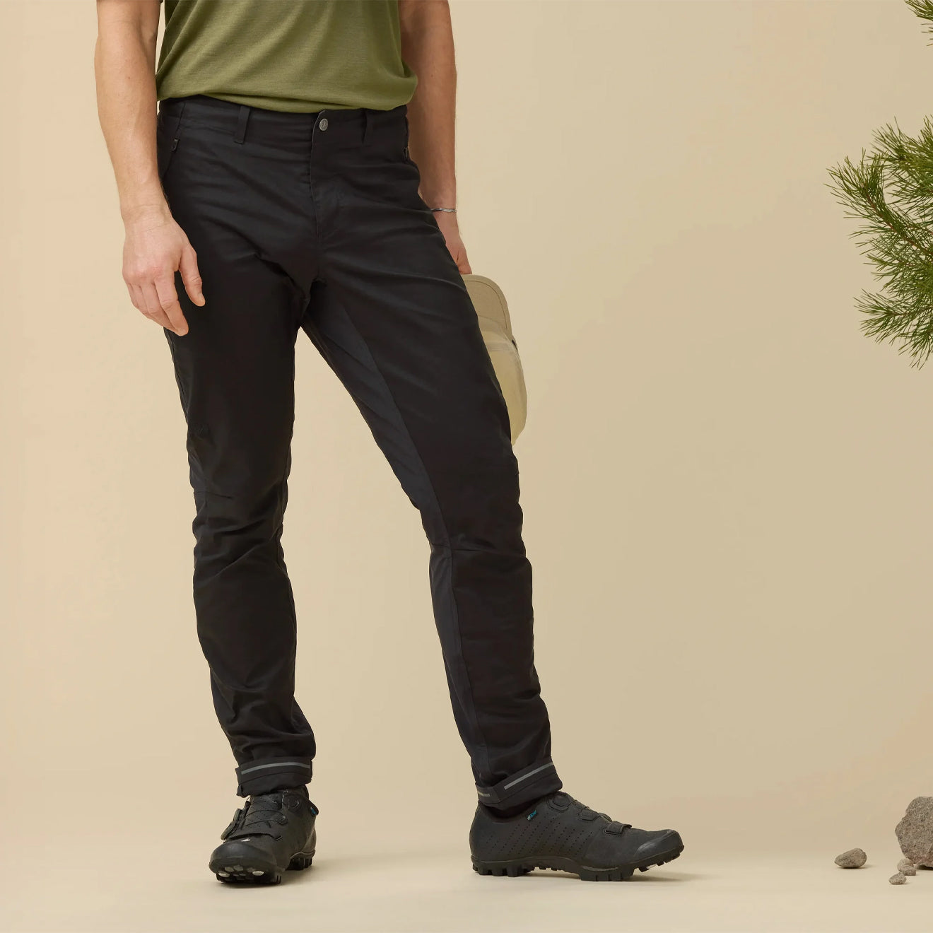 Fjallraven Hoja Hybrid Trousers Black - The Sporting Lodge