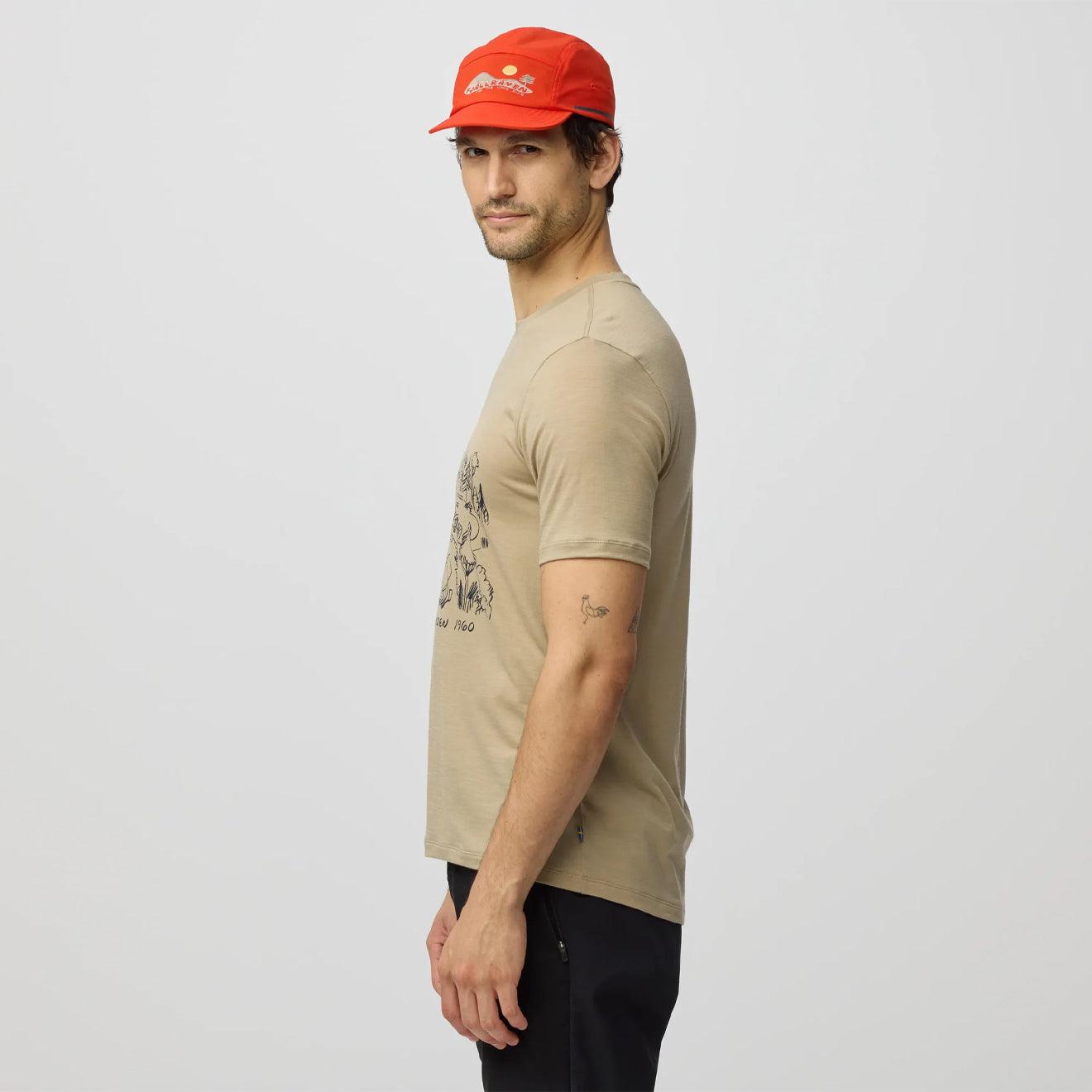 Fjallraven Hoja Lugnt Wool T-shirt Classic Fossil