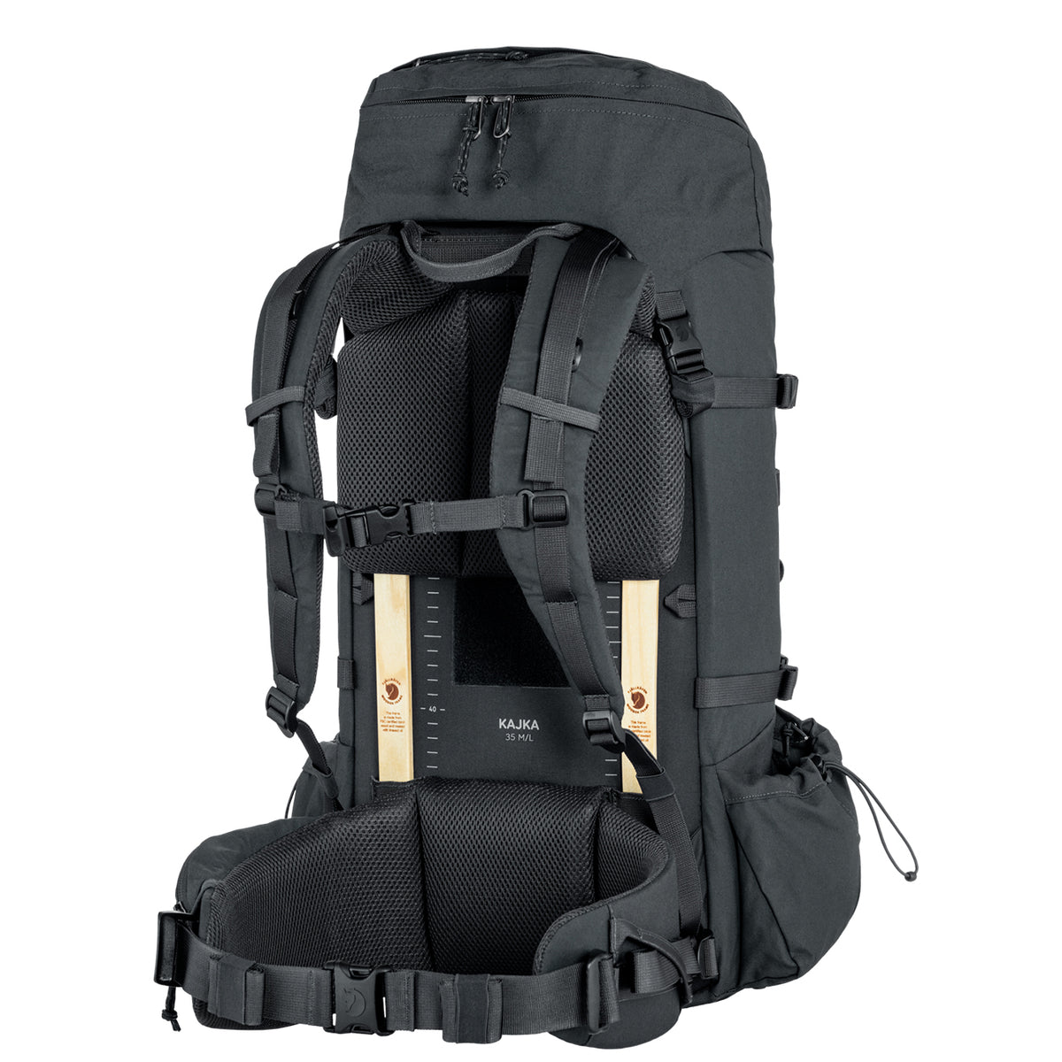 Fjallraven Kajka 35L M/L Backpack Coal Black | The Sporting Lodge