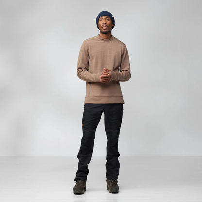 Fjallraven Keb Fleece Crew Neck Classic Suede Brown - The Sporting Lodge