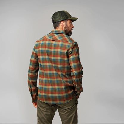 Fjallraven Lappland Stretch Flannel Shirt Laurel Green-Autumn Leaf