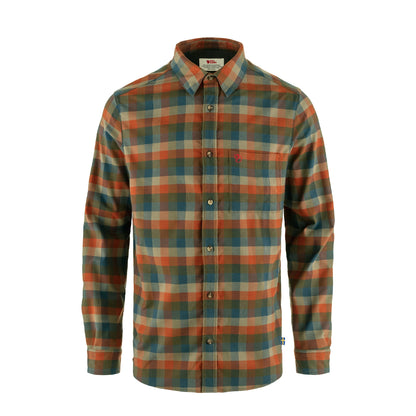 Fjallraven Lappland Stretch Flannel Shirt Laurel Green-Autumn Leaf
