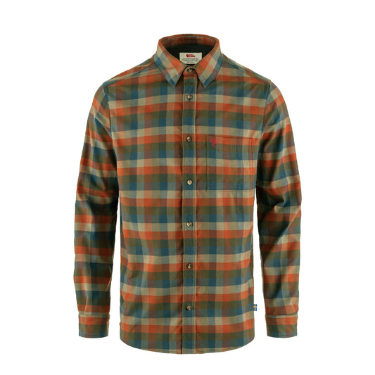 Fjallraven Lappland Stretch Flannel Shirt Laurel Green-Autumn Leaf
