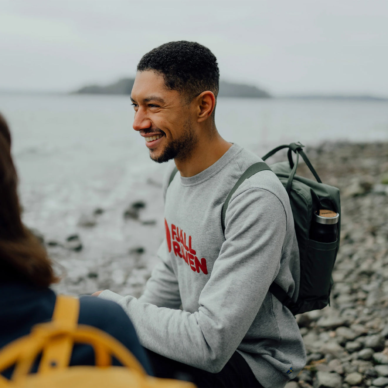 Fjallraven Logo Sweater Wood Brown