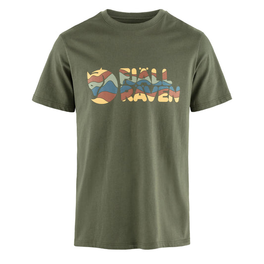 Fjallraven Multicolor Logo T-shirt Laurel Green - The Sporting Lodge
