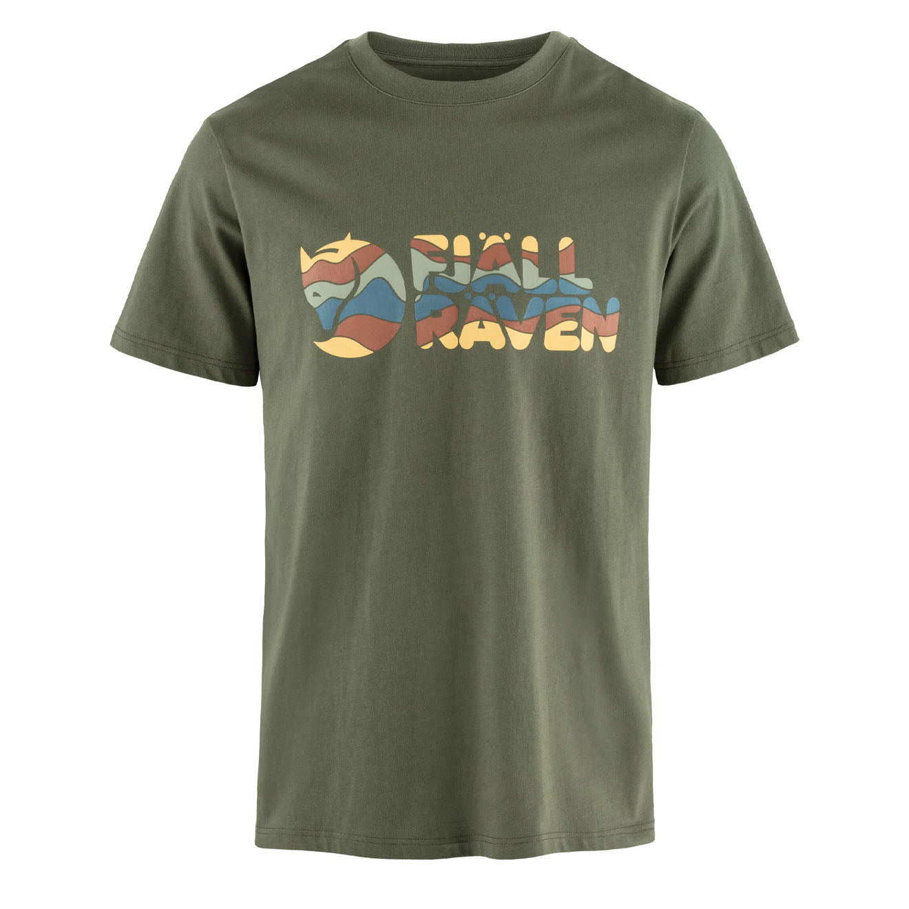 Fjallraven Multicolor Logo T-shirt Laurel Green - The Sporting Lodge