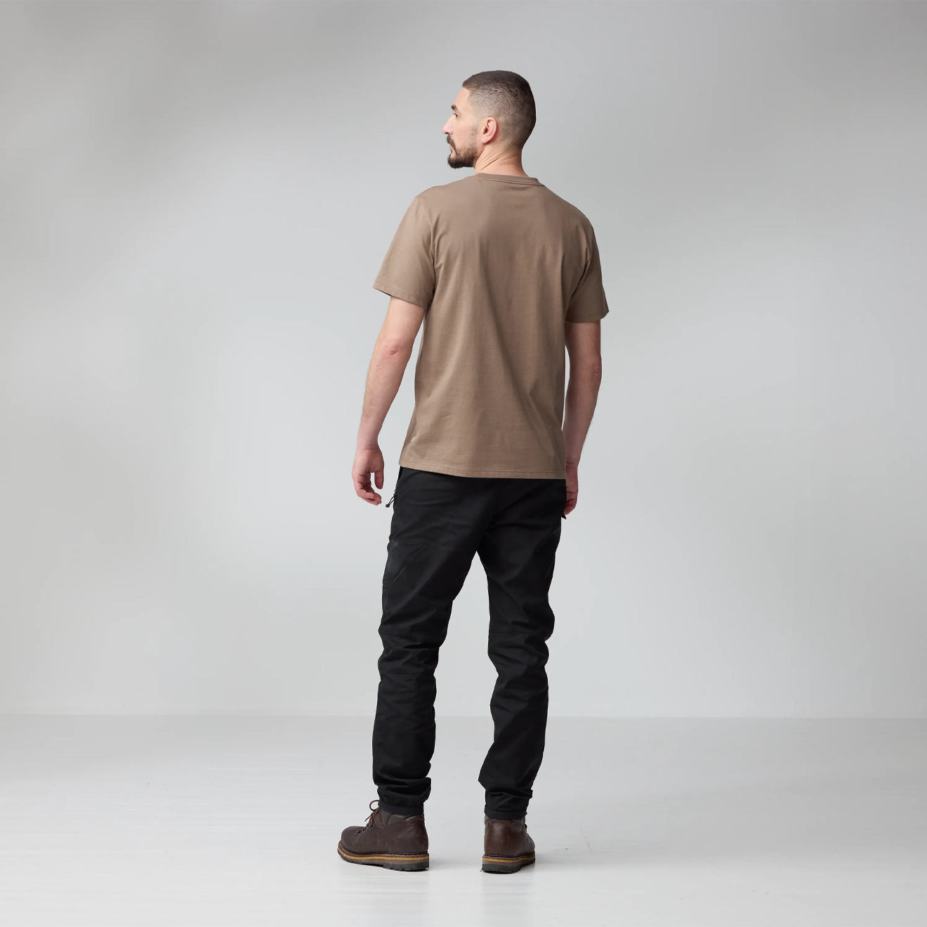 Fjallraven Multicolor Logo T-shirt Suede Brown