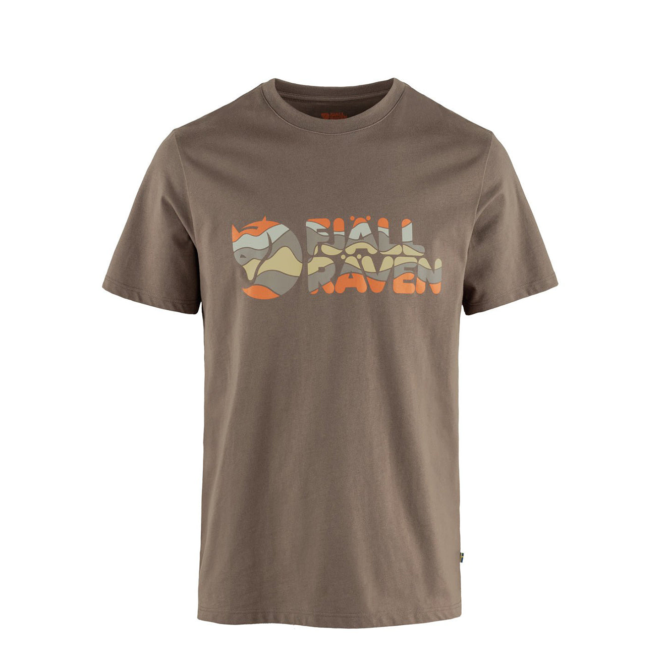 Fjallraven Multicolor Logo T-shirt Suede Brown