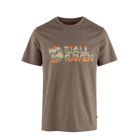 Fjallraven Multicolor Logo T-shirt Suede Brown