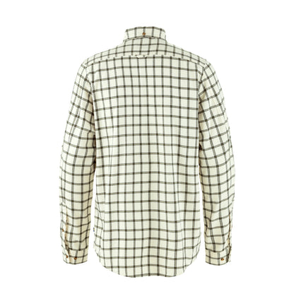 Fjallraven Ovik Flannel Shirt Chalk White / Laurel Green