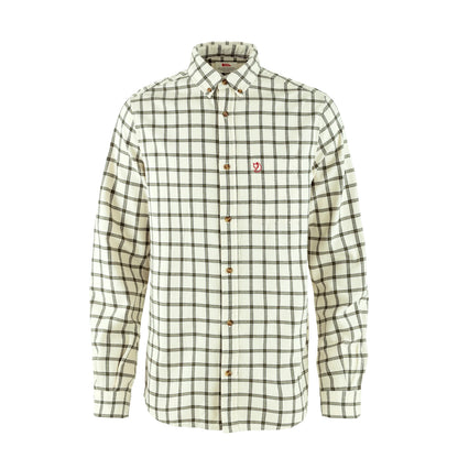 Fjallraven Ovik Flannel Shirt Chalk White / Laurel Green