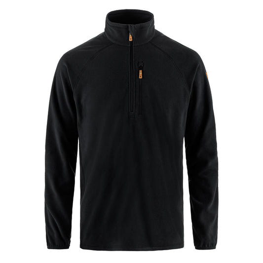 Fjallraven Ovik Lite Fleece Half Zip Black - The Sporting Lodge