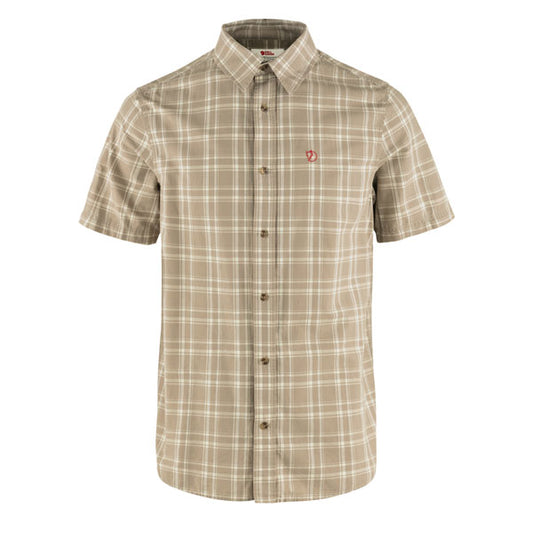 Fjallraven Ovik Lite Shirt SS Fossil-Chalk Rose - The Sporting Lodge