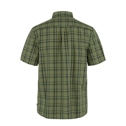 Fjallraven Ovik Lite Shirt SS Green-Dark Navy - The Sporting Lodge